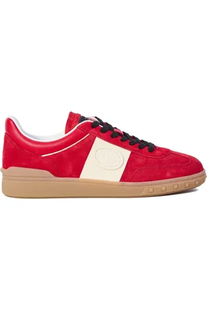 VALENTINO GARAVANI Sko, Herre, Rød, 44 EU, Læder, Røde sneakers med Vlogo-detalje