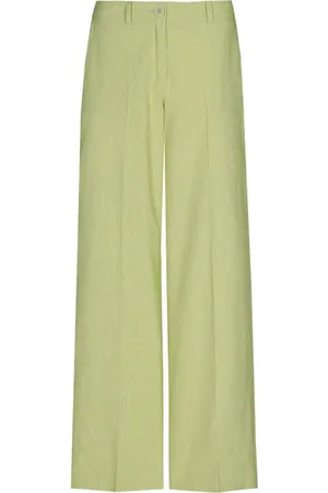 Marie Méro Bukser, Dame, Grøn, 2XL, Grøn Straight Leg Elastisk Talje Bukser