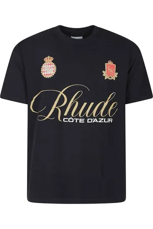 Rhude Top, Herre, Sort, S, Crest Grafisk T-shirt