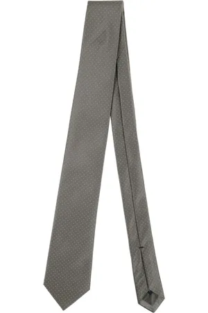 Errico Formicola Tilbehør, Herre, Grå, ONE SIZE, Elegant Silkeslips til Mænd