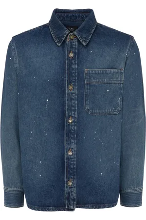 A.P.C. Skjorte, Herre, Blå, M, Denim, Basile Cohgl Surchemise Skjorte