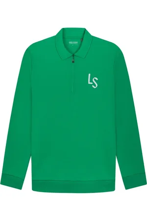 Lyle & Scott Top, Herre, Grøn, S, Bomuld, Logo Quarter Zip Sweatshirt