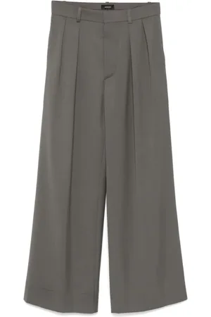 WARDROBE.NYC Bukser, Dame, Grå, XS, Uld, Slate Low Rise Trouser