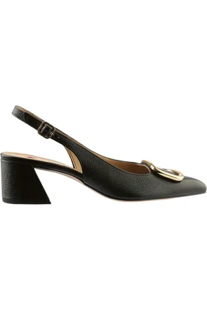 Högl Sko, Dame, Sort, 36 EU, Uld, Sorte Slingback Pumps med Guld Detalje