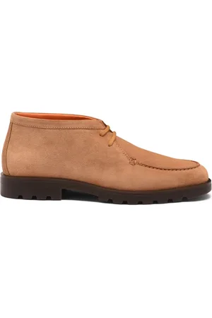 santoni Sko, Herre, Brun, 41 EU, Uld, Stilfulde ankelstøvler