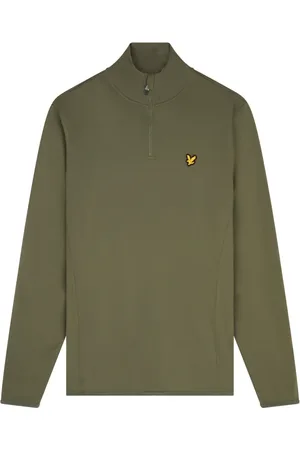 Lyle & Scott Sweathshirts & Hoodies, Herre, Grøn, L, Polyester, Tech 1/4 Zip Midlayer