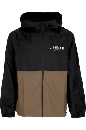 Jordan Jakke, Herre, Sort, XL, Nylon, Sort Windbreaker Jakke med Hætte