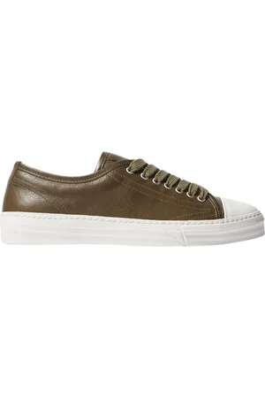 Scarosso Sko, Herre, Grøn, 42 EU, Læder, Camo Læder Low-Top Snøresko