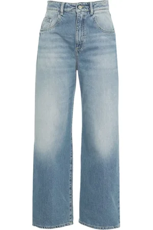 Icon Denim Jeans, Dame, Blå, W27, Uld, Blå Wide Leg Jeans Poppy