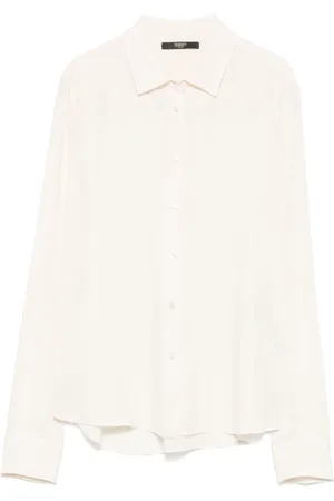 SEVENTY BY SERGIO TEGON Bluser & Skjorter, Dame, , XL, Uld, Creme Silke Skjorte Elegant Stil
