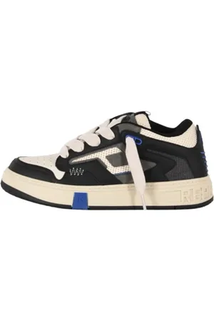 Represent Sko, Herre, Sort, 41 EU, Læder, Læder Sneakers med Nylon Indsatser