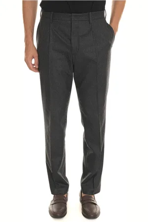hindustrie Bukser, Herre, Grå, S, Uld, Flannel Chino Bukser med Front Darts