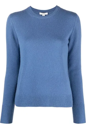 Vince Strik, Dame, Blå, XS, Uld, Long Sleeve Tops