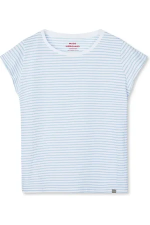Mads Norgaard Top, Dame, Blå, S, Cashmere, Stribet Teasy Top & T-Shirt Cashmere
