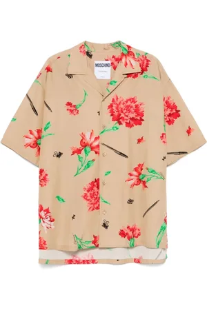 Moschino Skjorte, Herre, , L, Grafisk Print Skjorte