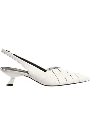 Högl Sko, Dame, Hvid, 39 EU, Læder, Elegant Slingback Pumps