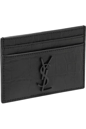 Saint Laurent Tilbehør, Herre, Sort, ONE SIZE, Læder, Kortholder