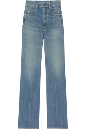 Saint Laurent Jeans, Dame, Blå, W28, Bomuld, 70`er Jeans