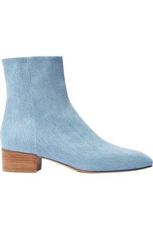 Scarosso Sko, Dame, Blå, 35 EU, Denim, Ambra Lyseblå Denim Ankelstøvle med Hæl