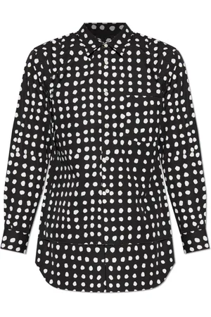 Comme des Garçons Skjorte, Herre, Sort, XS, Bomuld, Skjorte med prikket mønster