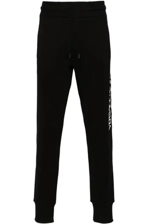VERSACE Bukser, Herre, Sort, M, Bomuld, Sorte bomuldsbukser med logopatch
