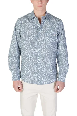 Replay Skjorte, Herre, Blå, 2XL, Bomuld, Cotton Langærmet Skjorte
