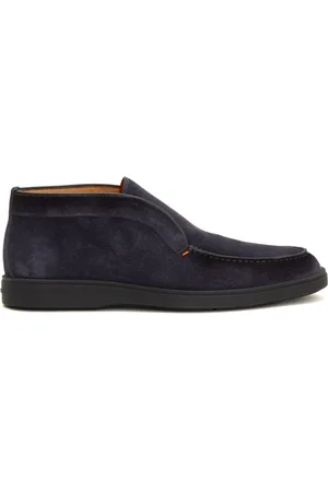 santoni Sko, Herre, Blå, 40 EU, Læder, Slip-On Ruskindstøvler
