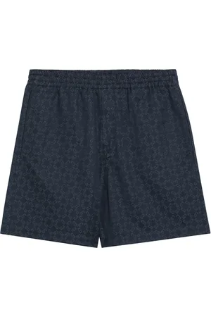 Givenchy Shorts, Herre, Blå, W32, Bomuld, Grå/blå shorts med 4G-logoprint