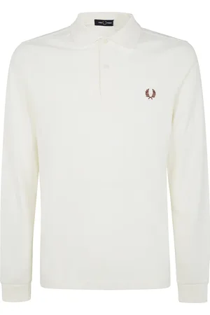 Fred Perry Top, Herre, Hvid, L, Uld, Stilfuld langærmet skjorte
