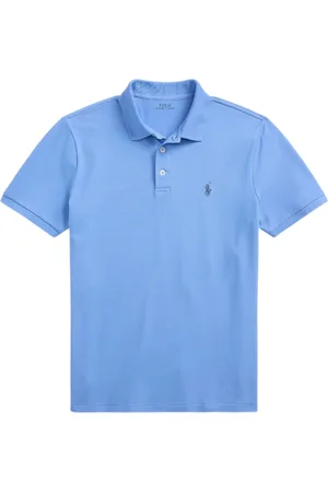 Ralph Lauren Top, Herre, Blå, M, Tyl, Custom Slim FIT Stretch Mesh Polo Shirt