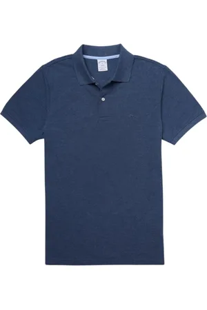 Brooks Brothers Top, Herre, Blå, S, Bomuld, Slim-fit Kortærmet Piqué Polo Shirt