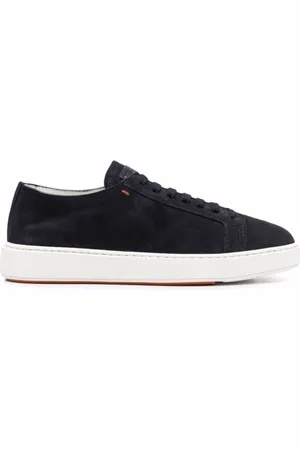santoni Sko, Herre, Blå, 41 1/2 EU, Læder, Cleanic 2 Low-Top Sneakers