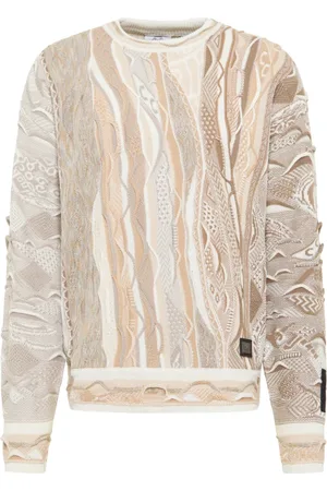 Carlo Colucci Strik, Herre, Flerfarvet, 3XL, Farverig Striktrøje Delueg
