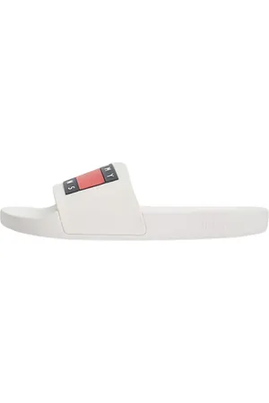 Tommy Hilfiger Sko, Herre, Hvid, 46 EU, Pool Slide Sandaler med EVA Fodbed