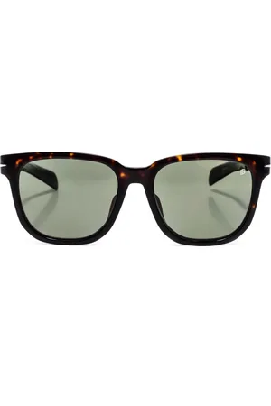 DB EYEWEAR BY DAVID BECKHAM Tilbehør, Herre, Brun, ONE SIZE, Klassiske firkantede solbriller i acetat