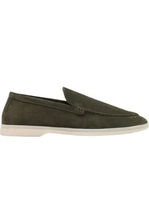 Scarosso Sko, Herre, Grøn, 44 EU, Suede, Ludovico Loafers