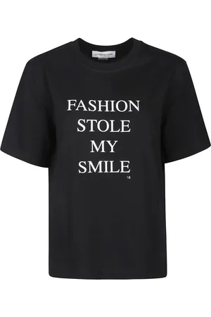 Victoria Beckham Top, Dame, Sort, L, Fed Slogan T-shirt