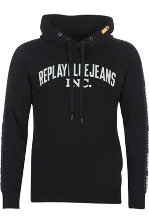 Replay Sweathshirts & Hoodies, Herre, Sort, M, Bomuld, Band Hoodie