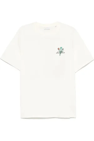 Les Deux Top, Herre, Hvid, M, Bomuld, Broderet Café T-shirt