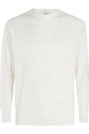 Aspesi Strik, Herre, Hvid, 2XL, Uld, Stilfuld MOD M039 Skjorte