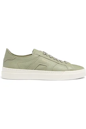santoni Sko, Herre, Grøn, 45 EU, Læder, Double Buckle Sneakers