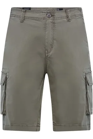 Bomboogie Shorts, Herre, Grøn, W33, Bomuld, Cargo Bermuda Shorts i bomuldsgabardin