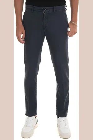 corneliani Bukser, Herre, Blå, S, Bomuld, Slim Fit Stone Washed Chino Bukser