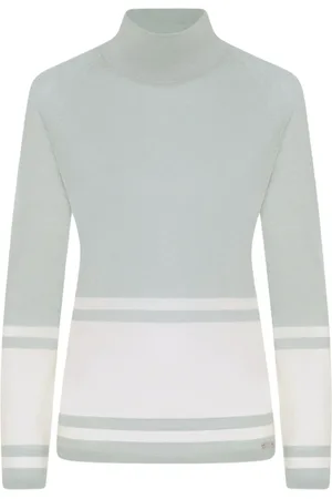Kiton Strik, Dame, Blå, M, Cashmere, Kashmir Silke Polo Hals Sweater
