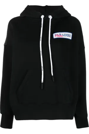 Palm Angels Sweathshirts & Hoodies, Dame, Sort, XS, Tyl, Miami Hoody Sort Multi Stil