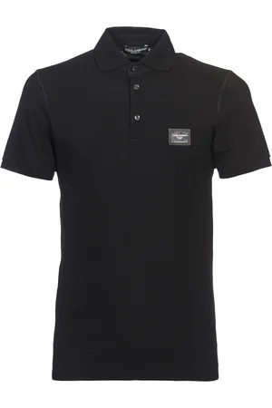 Dolce & Gabbana Top, Herre, Sort, XL, Bomuld, Slim-Fit Polo Shirt