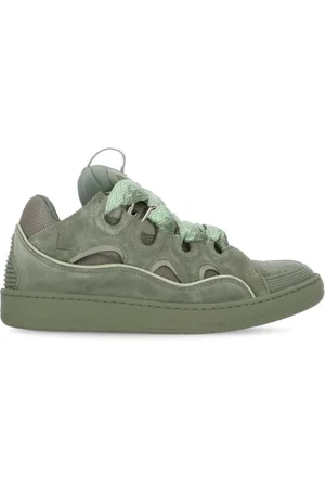 Lanvin Sko, Herre, Grøn, 37 EU, Bomuld, Grønne bomuldssneakers med herringbone-mønster