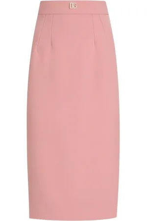 Dolce & Gabbana Nederdel, Dame, Lyserød, M, Uld, Rosa Stilfulde Nederdele
