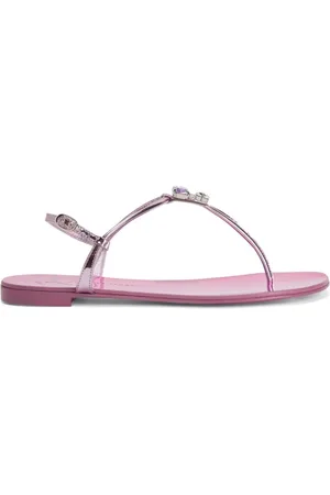 Giuseppe Zanotti Sko, Dame, Flerfarvet, 37 1/2 EU, Nuvo Rock Flat Sandal