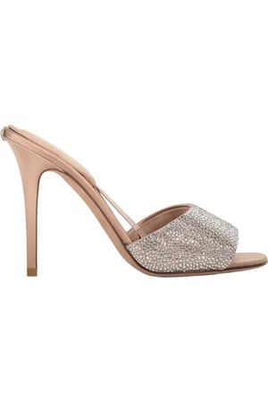 VALENTINO GARAVANI Sko, Dame, Lyserød, 41 EU, Rhinestone Stiletto Heels med Baglogo